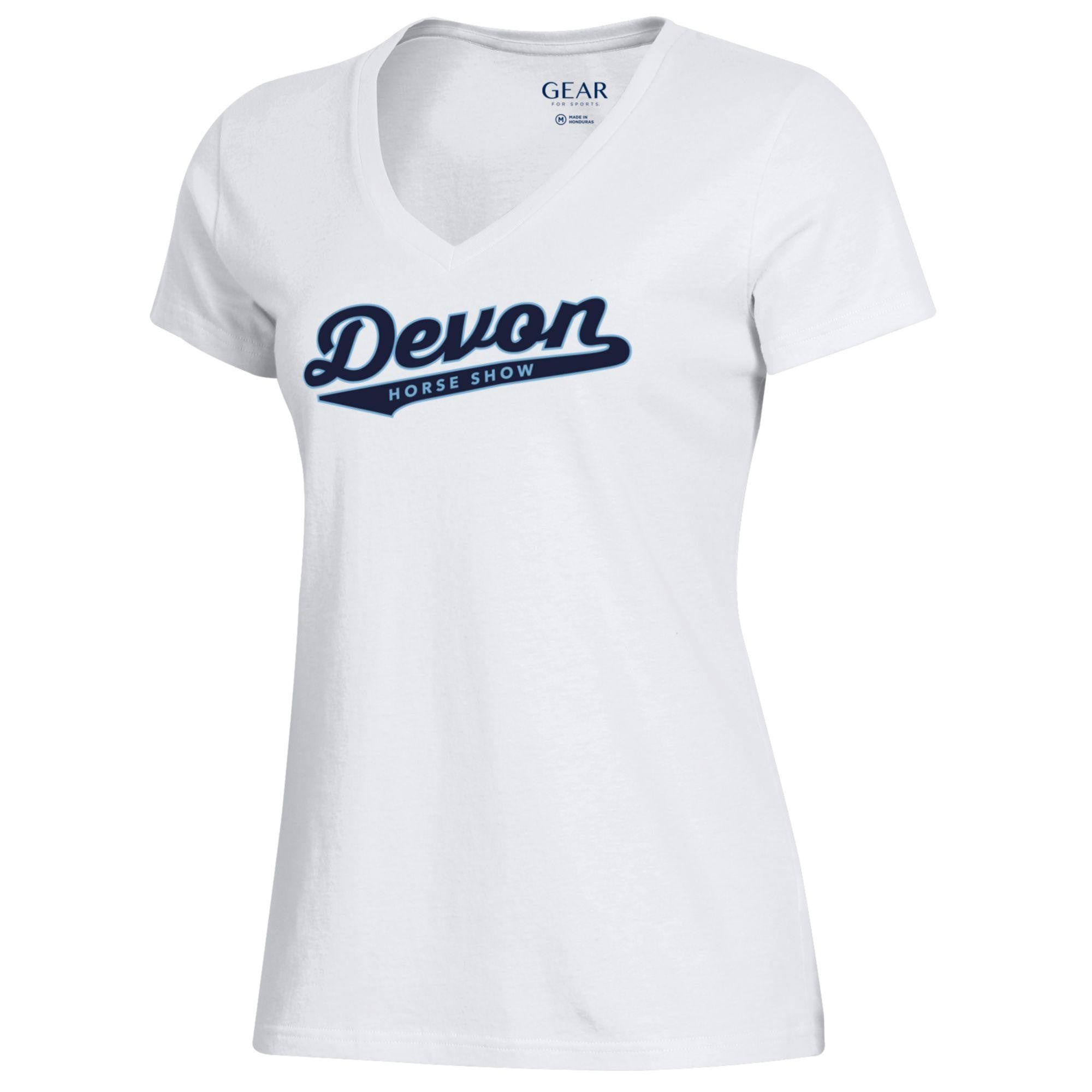 Mia V-Neck Tee-White