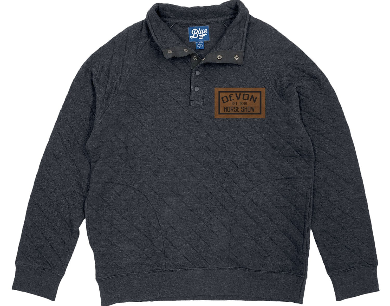 Men's Quilted Fleece Snap Pullover-Midnight