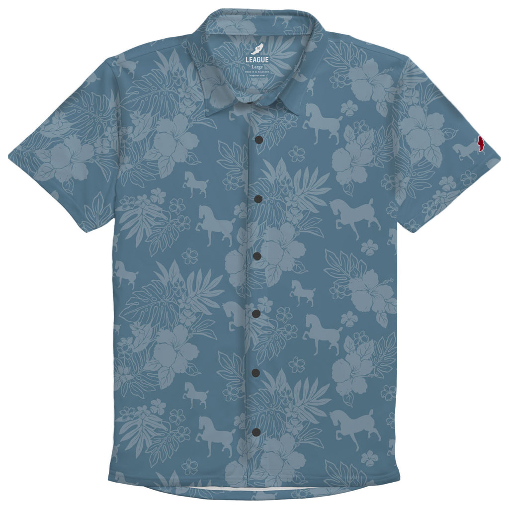 Saturday's Camp Shirt-Navy/White