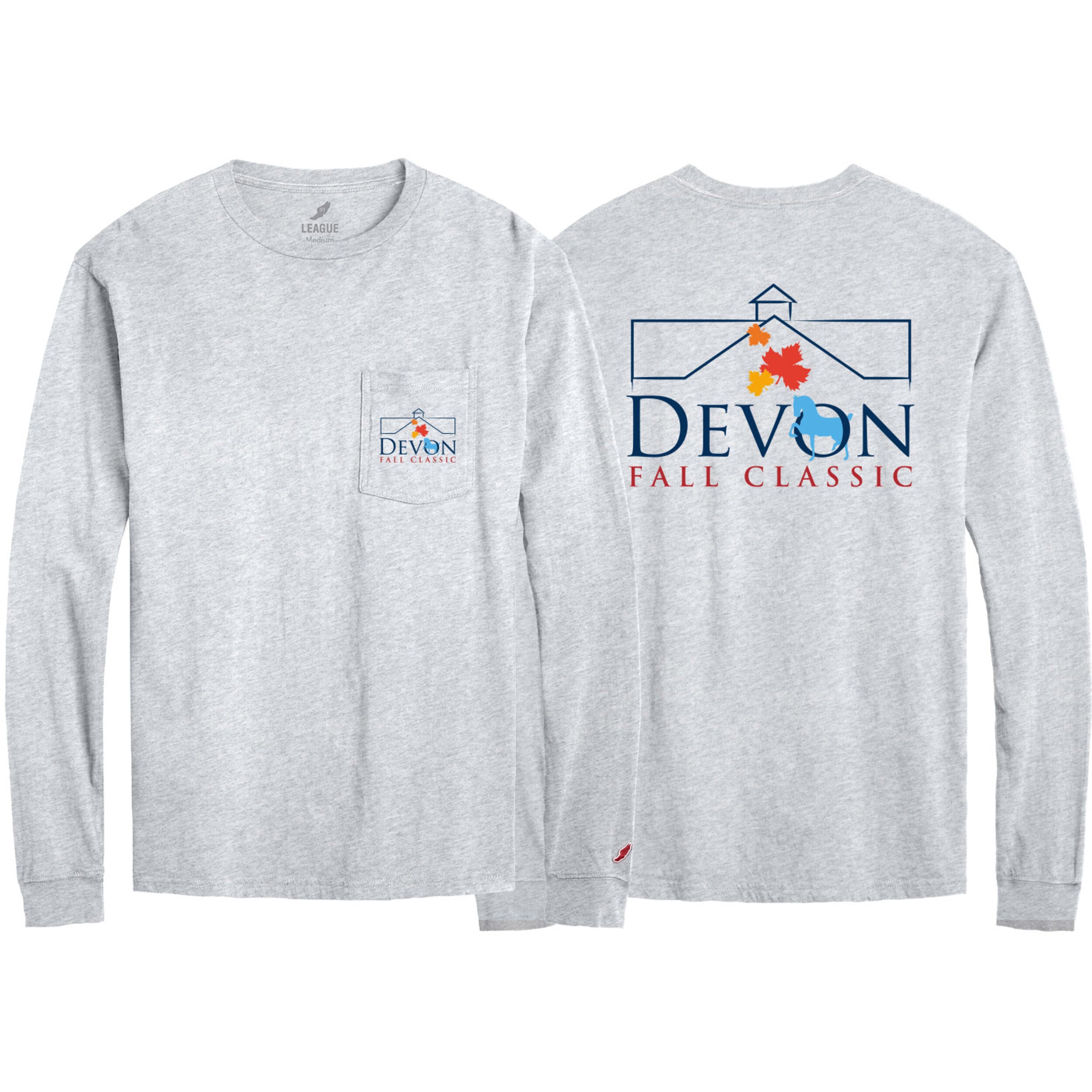 Unisex Fall Classic L/S Pocket Tee-Ash