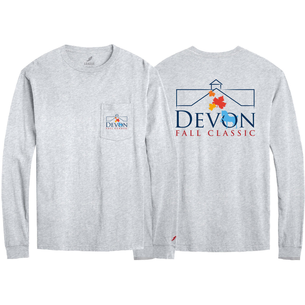 Unisex Fall Classic L/S Pocket Tee-Ash