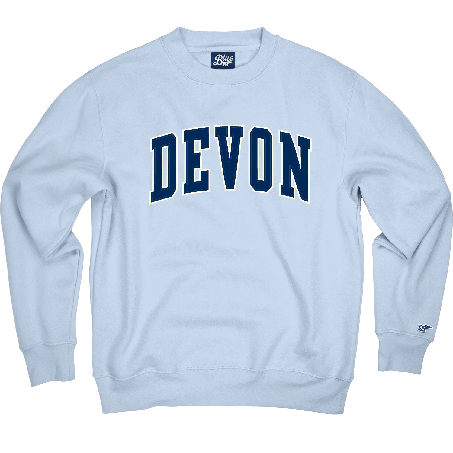 Campbell Crew-Pale Blue/Navy  Unisex