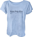 Ladies Triblend Tee-Cornflower Blue