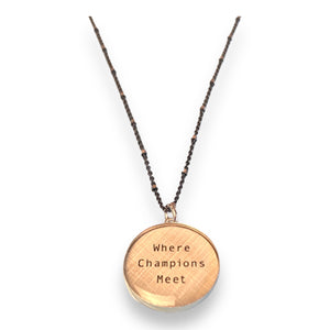 Where Champions Meet Charm Necklace