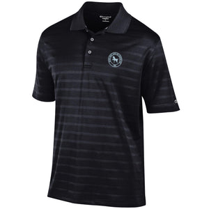 Champion Men's Solid Textured Polo-Black