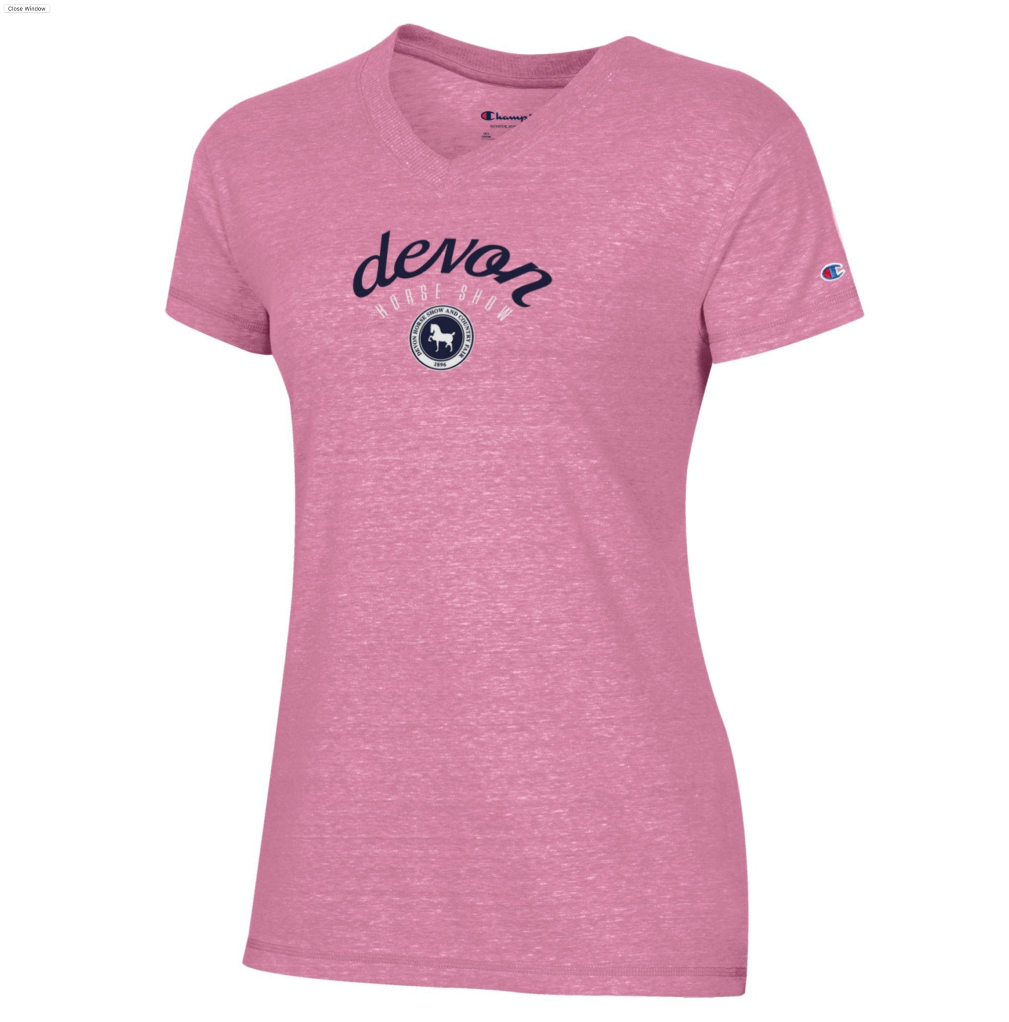 Champion Woman's S/S V-Neck Tee-Mauve