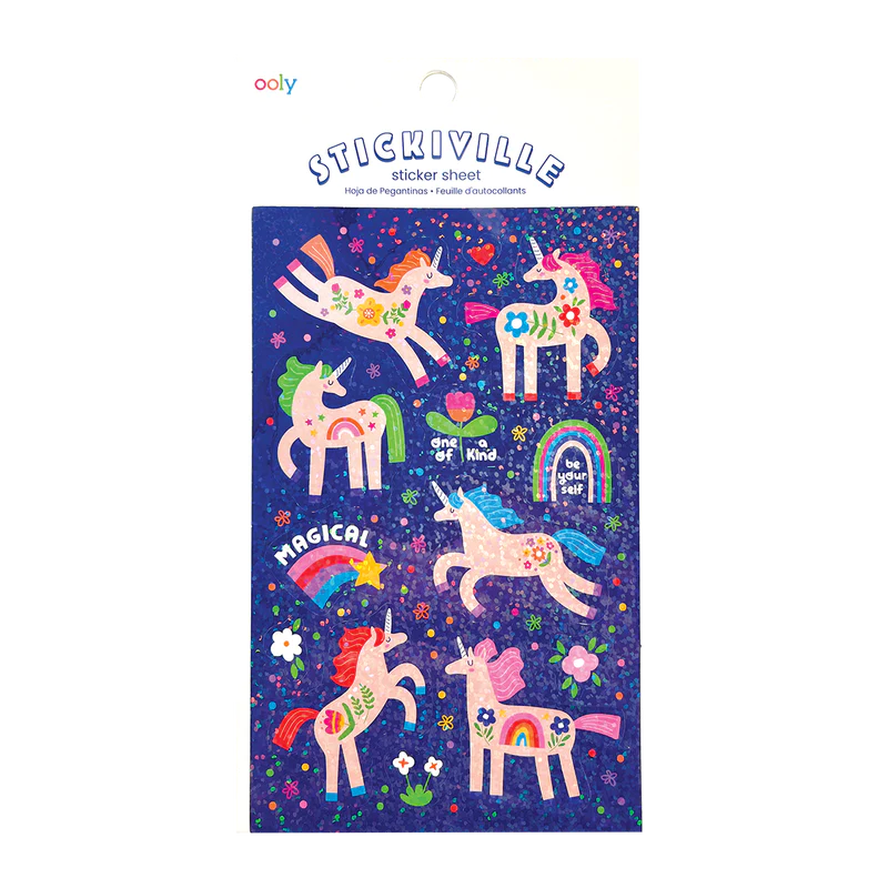 Stickiville Magical Unicorns Holograpgic Stickers