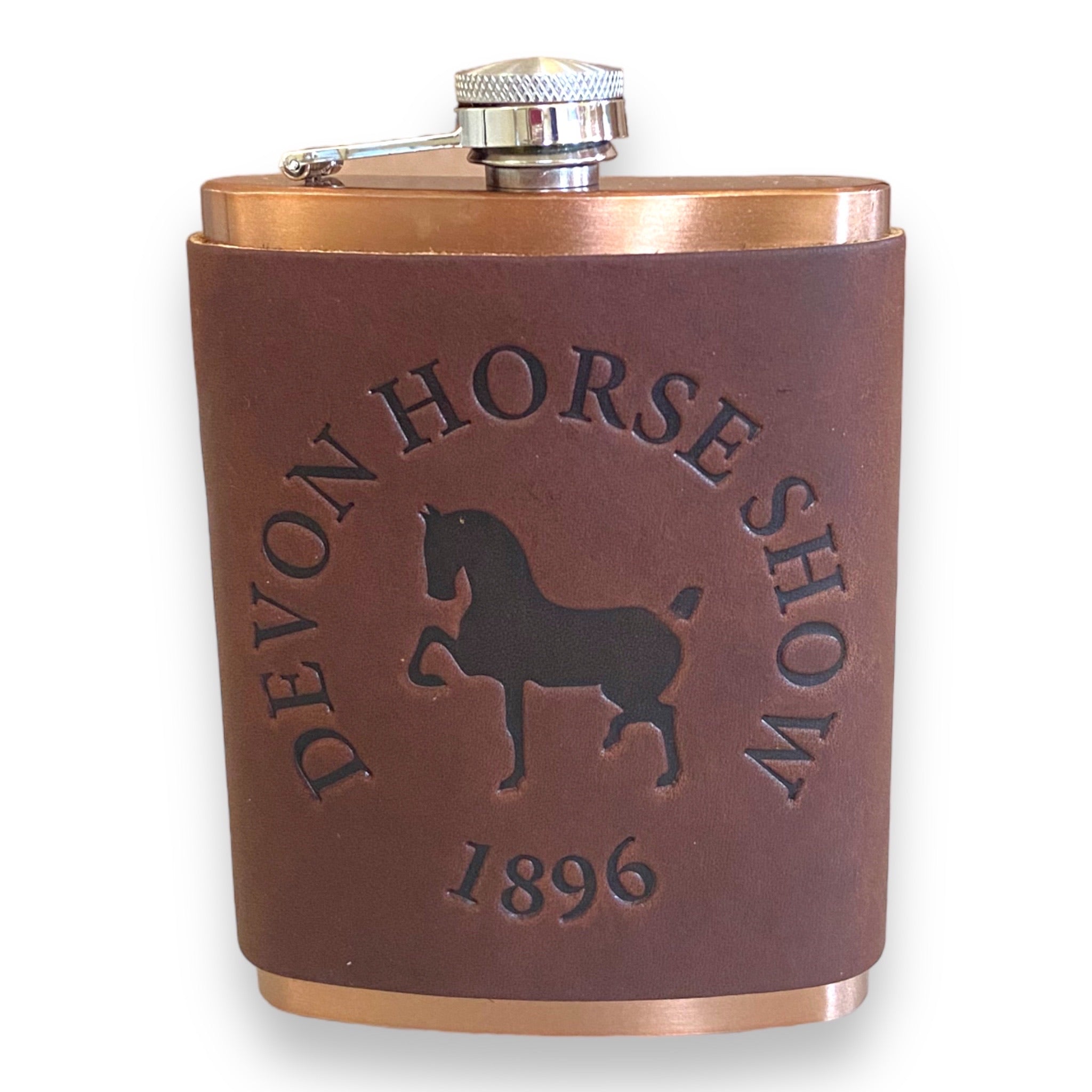 Leather & Copper Coated Flask