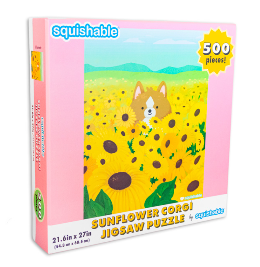 Sunflower Corgi Rectangle Puzzle 500 pcs